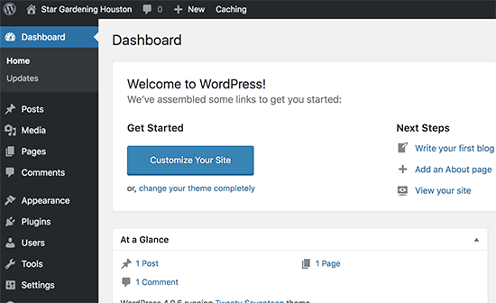 После того как вы установите WordPress, вы сможете войти в свою панель администратора WordPress